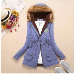 Thick Cotton Coat with Hood and Lamb Fleece Lining
