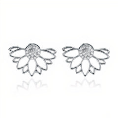Crystal Earrings -Silver