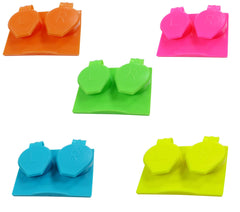 Contact Lens Travel Storage Flip Top Flat Cases Lightweight Portable Distinctive Design Cute Bulk Storage With Mix Colours 4pcs 8pcs or 12pcs