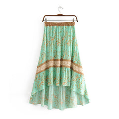 Women's Irregular Totem Skirt in Rayon Stitching