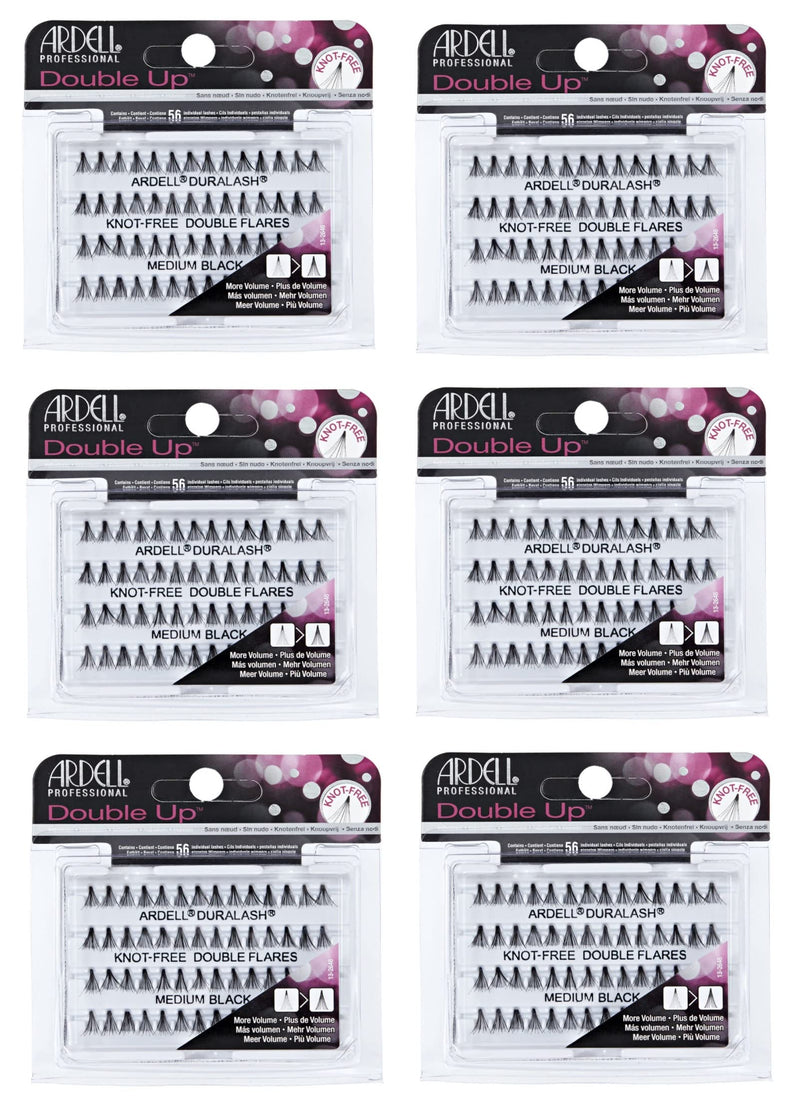 Ardell Double Individuals Knot Free Double Flares Black Med (6 Pack)