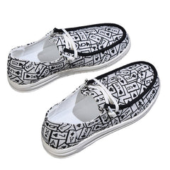 Orange Canvas Slip-On Loafers for Women (Casual Sneakers)
