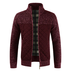 Slim Fit Stand Collar Zipper Jacket for Men