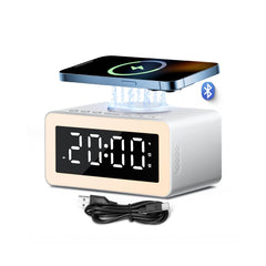 Dual Speaker White Noise Sound Machine with 5.3 Bluetooth Wireless Charging White Noise Machine for Sleeping with Soothing Music Dimmable Night Light Sleep Timer & Alarm Clock for Baby Adult Bedroom