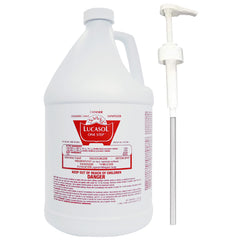 Lucasol One Step Disinfectant 1 Gallon Disinfectant & Attachable Dispenser Pump Combo All Purpose Cleaner Disinfectant Spray For Hospitals Schools Salons Household Cleaning And More.