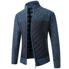 Slim Fit Stand Collar Zipper Jacket for Men