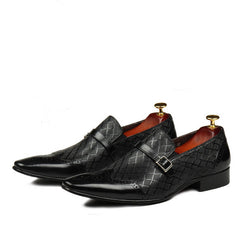 Men's Breathable Leather Buckle Business Shoes