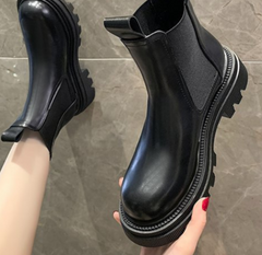 Women's Fashion Thick Heel Short Martin Boots