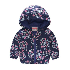 Trendy Spring Summer Kids Jacket with Hood and Print