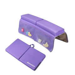 Kneejoys Bath Kneeler and Elbow Rest Pad Bath Kneeler Baby Bath Mat Kneeling Pad Bath Toy Organizer for Tub Kneeling Pad for Bathing Baby Memory Foam