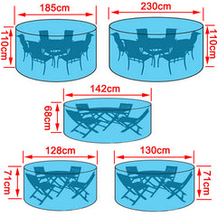 Outdoor Waterproof Oxford Wicker Sofa Cover Set