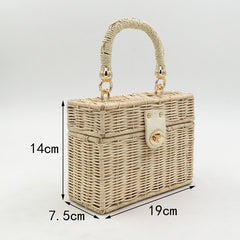 Handcrafted Straw Crossbody Bag for Women
