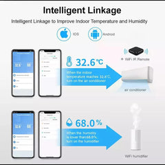 Tuya WiFi Temperature and Humidity Detector - Pearl White