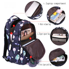 Girls' Large Capacity School Backpack - Korean Style