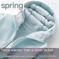 Reversible Fleece Hoodie for Men and Women, Warm