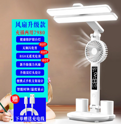 Rechargeable Dual Lamp Head Eye-Care Desk Lamp (One)