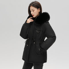 Women's Thick Faux Fur Lined Short Parka Jacket 2023