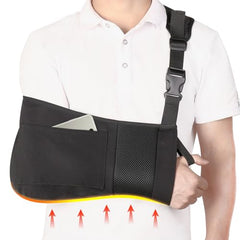 Arm Sling Shoulder Immobilizer with Pocket Breathable Comfortable Medical Sling Arm Shoulder Support for Shoulder Surgery Torn Rotator Cuff Elbow Wrist Injury Right and Left Arm Men and Women