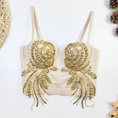 French Style Bra with Removable Straps and Embroidery