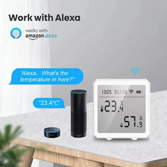 Tuya WiFi Temperature and Humidity Detector - Pearl White