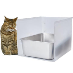 JIMEIQI Katzentoilettenschutz 432 x 345 x 345 cm (Höhe) hohe Seiten ohne Auslaufen faltbar leicht zu reinigen Spritzschutz für Haustier Katze Kätzchen Katzenklo