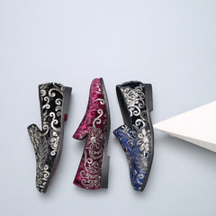 Men's Fashion Slip-On Loafers with Sequins Design