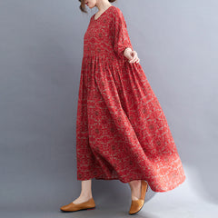Plus Size Printed Short Sleeve Dress for Women