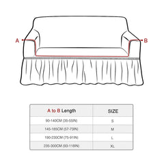 Universal Sofa Cover with Skirt, Durable & Washable