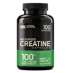 Optimum Nutrition Micronized Creatine Monohydrate Capsules Keto Friendly 2500mg 100 Capsules