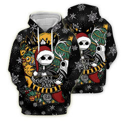 Jack and Sally Digital Print Hooded Sweatshirt