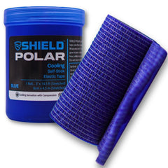 SHIELD Polar | Cooling Compress Bandage Wrap Instant Cold Compression Athletic Tape for Muscle Pain and Swelling No Refrigeration Needed Blue