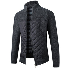Slim Fit Stand Collar Zipper Jacket for Men