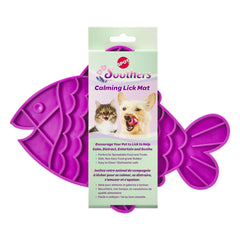 SPOT Soother Lick Mat-Licking Mat for Cats Kittens Medium and Large Dogs and Puppies Food Grade Rubber Anxiety Reliever Dog Peanut Butter Lick Pad Slow Feeder 9.75inch Fish