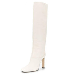 Breathable Pigskin Chunky Heel Ankle Boots for Fall/Winter