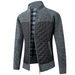 Slim Fit Stand Collar Zipper Jacket for Men