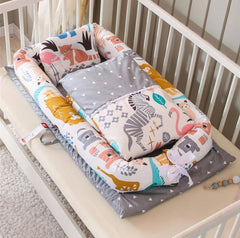 Foldable Portable Crib with Bionic Infant Mattress