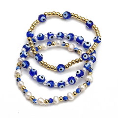 Women's New Eye Beads Bracelet Set