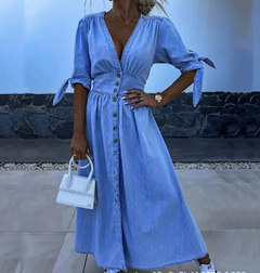 Olivia Long Denim Dress - Casual Chic Women's Dress