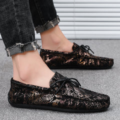 Spring Men's Casual Leather Slip-On Shoes