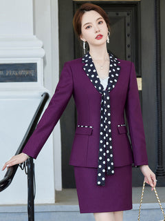 High Quality Red Formal Suit for Women Business Attire