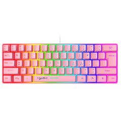 61-Key RGB Gaming Membrane Keyboard with Shortcuts