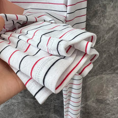 2024 Spring/Summer Casual Stripe Round Neck T-Shirt