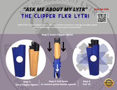 FLKR LYTR® Amazon Primer Amazon Must Have Fidget Spinner Lighter Case R&M Holographic Blue for Clipper Lighter® Case - $11.99