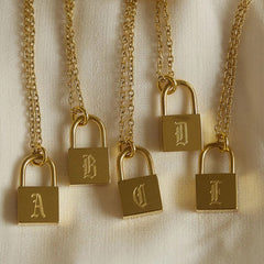 Trendy Layered Stainless Steel Cross Heart Lock Necklace
