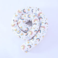 Cotton Rainbow Print Bumper Bed Long Pillow