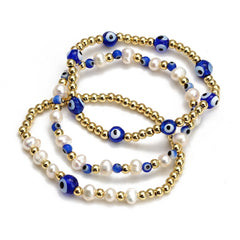 Women's New Eye Beads Bracelet Set