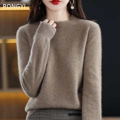 100% Pure Wool Knitted Cashmere Sweater for Women