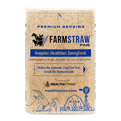 HealthiStraw FarmStraw Fine Cut 3 cu ft - All-Natural Wheat Straw Animal Bedding for Homesteads Hobby Farms and Small Pets - Clean Absorbent and Soft - Sustainably Sourced