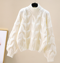 Loose Fit Women's Thin Knit Sweater with Hollow Neck