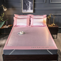 800D Embroidered Ice Silk Cooling Mat Set (3 Pieces)